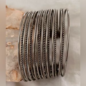 Gladiator silver tone cuff bracelet.